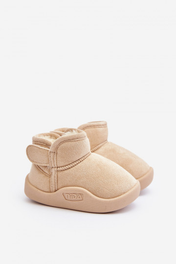 snowboots Kinderen verwarmd met bont aan de binnenkant beige kleur Benigna