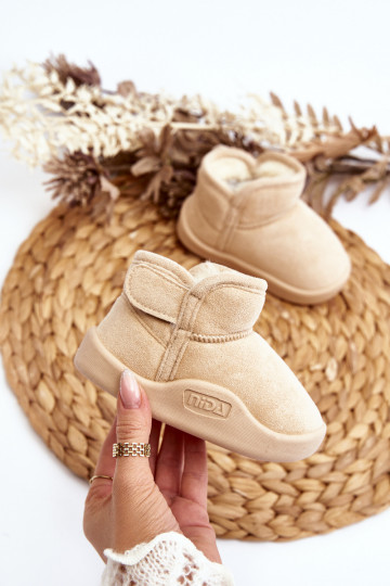 snowboots Kinderen verwarmd met bont aan de binnenkant beige kleur Benigna 2
