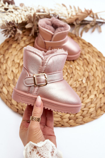 Kinder Eco snowboots met bandjes roze Orinor 2