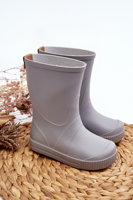 Rubberen kinderschoenen Wave Gokids 979 grijze kleur