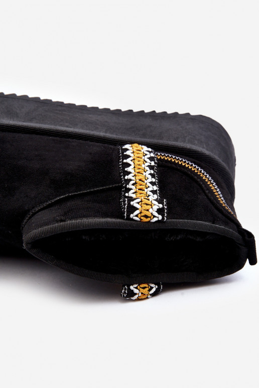 Platform snowboots met patroon in zwart Udra Platform snowboots met patroon in zwart Udra