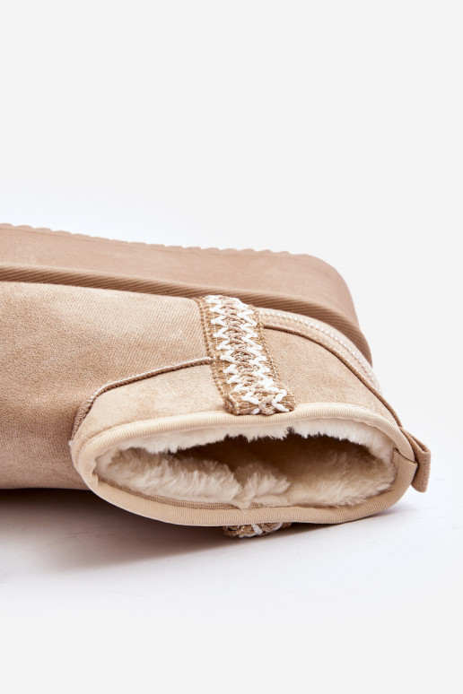 Platform snowboots met patroon in beige Udra Platform snowboots met patroon in beige Udra