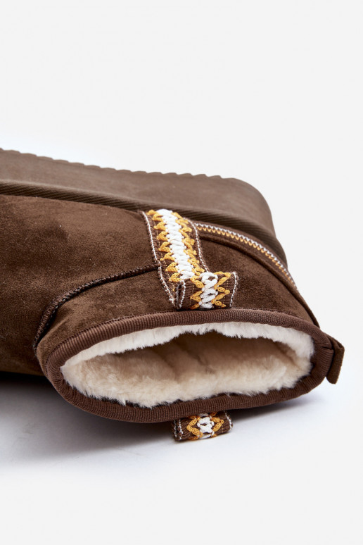 Platform snowboots met patroon in kaki Udra Platform snowboots met patroon in kaki Udra