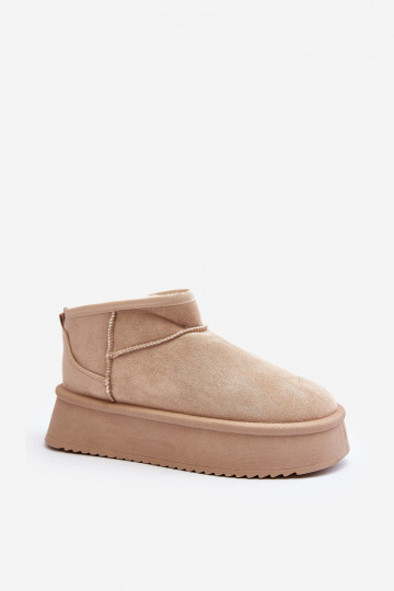snowboots met massieve zool beige Caliksa