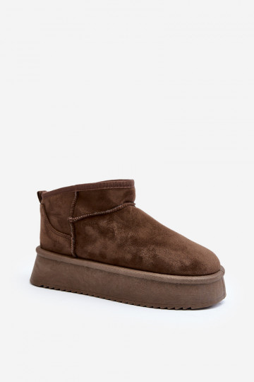 snowboots met massieve zool in kaki kleur Caliksa