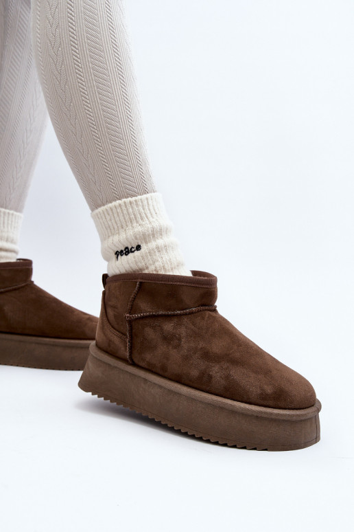 snowboots met massieve zool in kaki kleur Caliksa snowboots met massieve zool in kaki kleur Caliksa