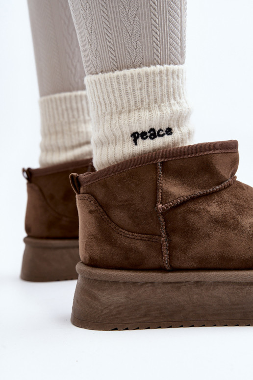 snowboots met massieve zool in kaki kleur Caliksa snowboots met massieve zool in kaki kleur Caliksa