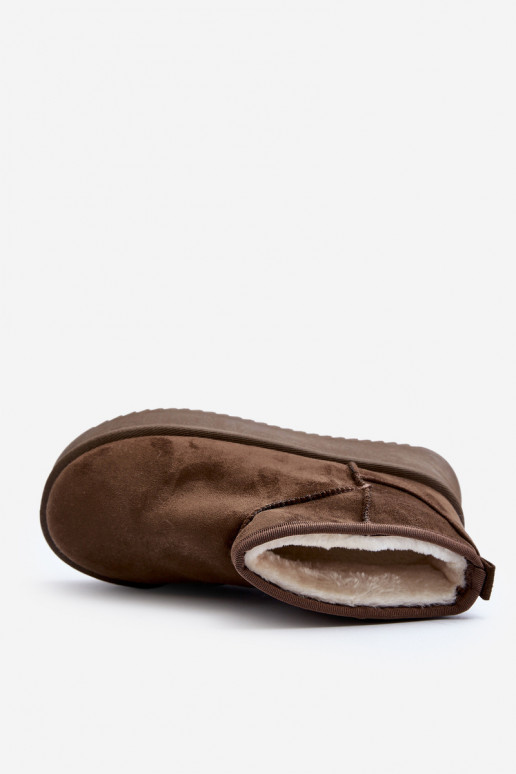 snowboots met massieve zool in kaki kleur Caliksa snowboots met massieve zool in kaki kleur Caliksa