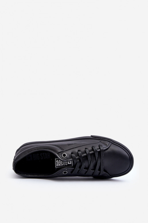 vrijetijdsschoenen gemaakt van ecoleer in de kleur zwart Big Star JJ174234 vrijetijdsschoenen gemaakt van ecoleer in de kleur zwart Big Star JJ174234