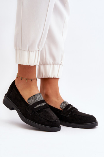 Versierde mocassins in zwarte kleur voor Dananei 2