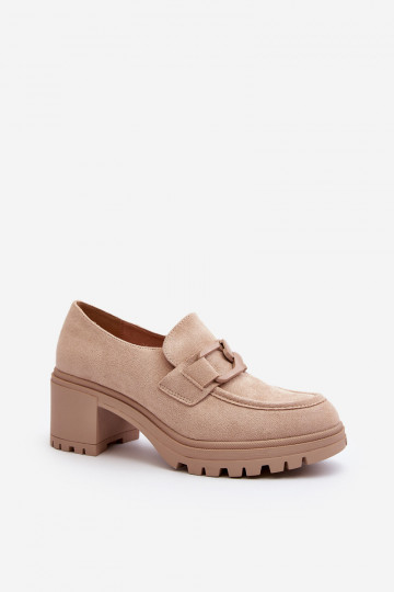Finley suède schoenen met brede hak