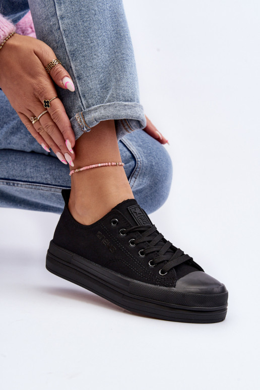 Textiel sneakers in de kleur zwart Staneva Textiel sneakers in de kleur zwart Staneva