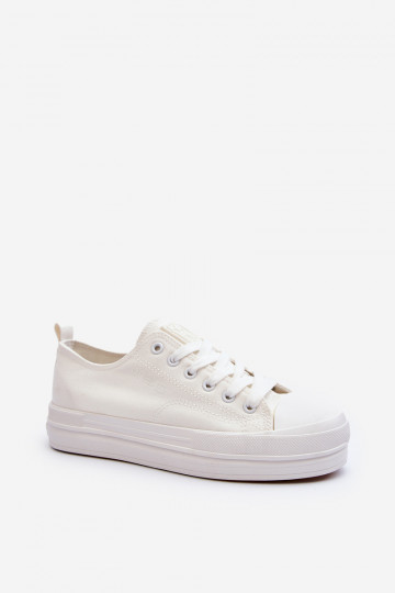 Textiel sneakers in witte kleur Staneva