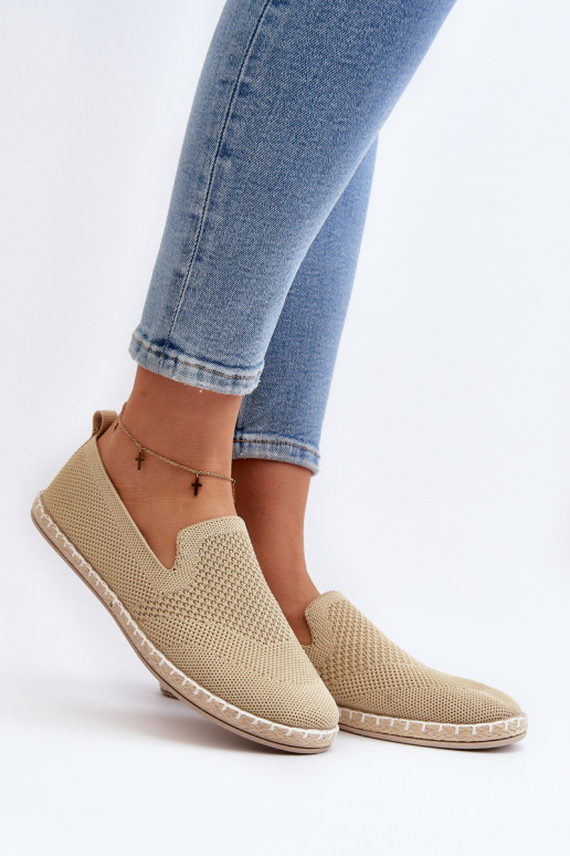 Espadrilles van het resistente model in beige kleur Harmonie Espadrilles van het resistente model in beige kleur Harmonie
