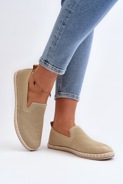 Espadrilles van het resistente model in beige kleur Harmonie Espadrilles van het resistente model in beige kleur Harmonie