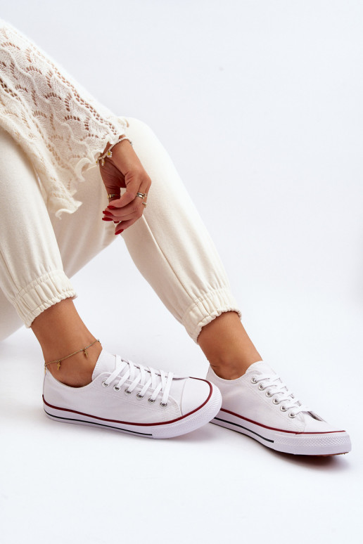 Vrijetijdsschoenen witte kleur Isiltara Vrijetijdsschoenen witte kleur Isiltara