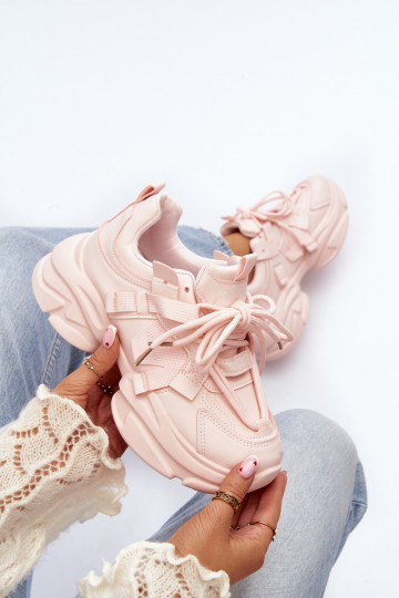 Sneakers model schoenen met modieuze massieve zolen in roze kleur Windamella 2