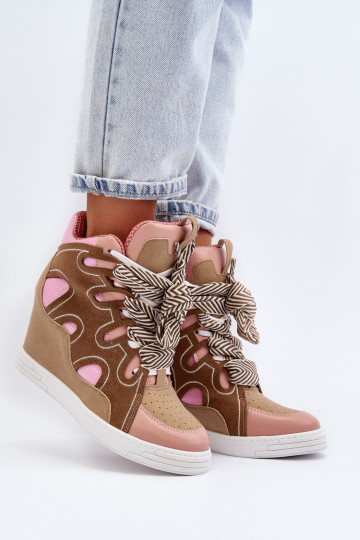 Sneakers model schoenen roze kleur Leoppa 2