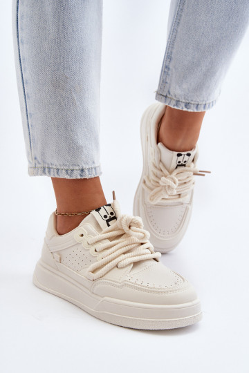 Sneakers model schoenen Eco beige kleur Avanalis