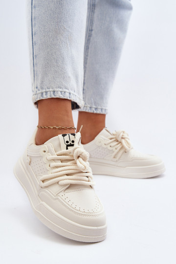 Sneakers model schoenen Eco beige kleur Avanalis 2