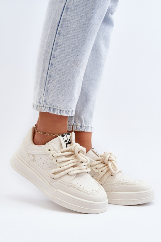 Sneakers model schoenen Eco beige kleur Avanalis