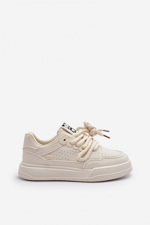 Sneakers model schoenen Eco beige kleur Avanalis