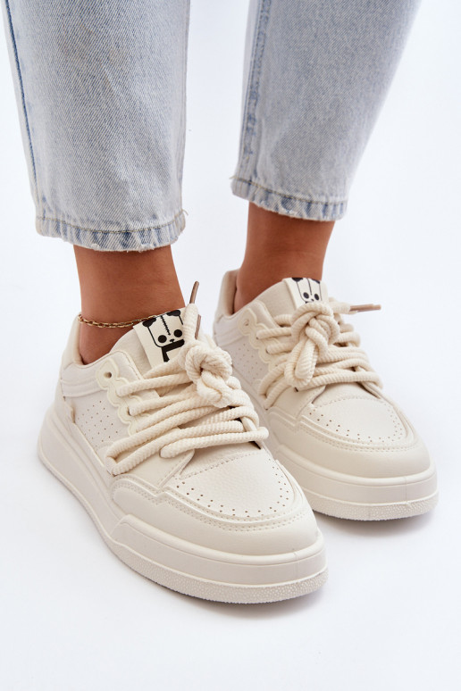 Sneakers model schoenen Eco beige kleur Avanalis