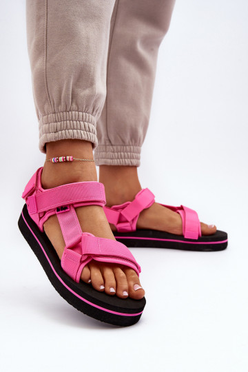 Damessandalen met platform Lee Cooper LCW-24-05-2750L roze kleur
