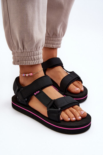 Damessandalen met platform Lee Cooper LCW-24-05-2751L zwarte kleur