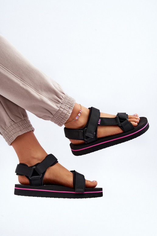 Damessandalen met platform Lee Cooper LCW-24-05-2751L zwarte kleur Damessandalen met platform Lee Cooper LCW-24-05-2751L zwarte kleur