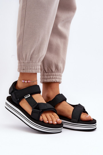 Damessandalen met platform Lee Cooper LCW-24-05-2753 zwarte kleur 2
