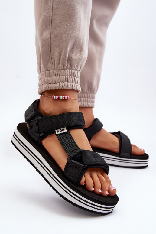 Damessandalen met platform Lee Cooper LCW-24-05-2753 zwarte kleur Damessandalen met platform Lee Cooper LCW-24-05-2753 zwarte kleur