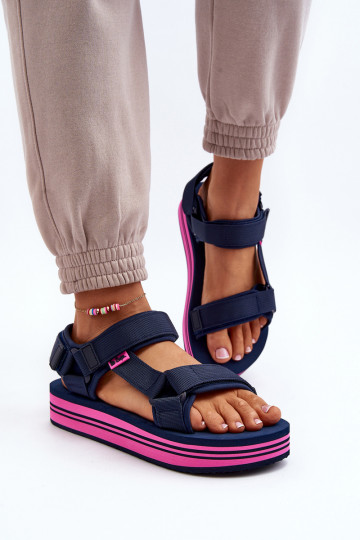 Damesplatformsandalen Lee Cooper LCW-24-05-2754L donkerblauw