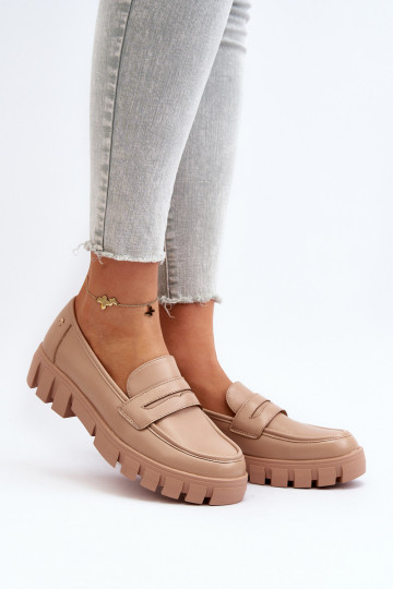 Mocassins gemaakt van eco-leer beige Seravisa 2