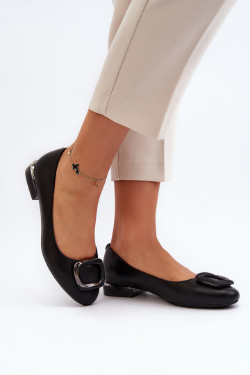 Ballerina's met gespen Sergio Leone BL203 zwart