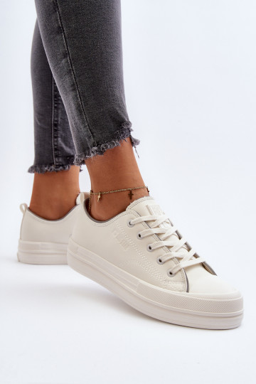 Dames schoenen van kunstleer Big Star NN274847 witte kleur