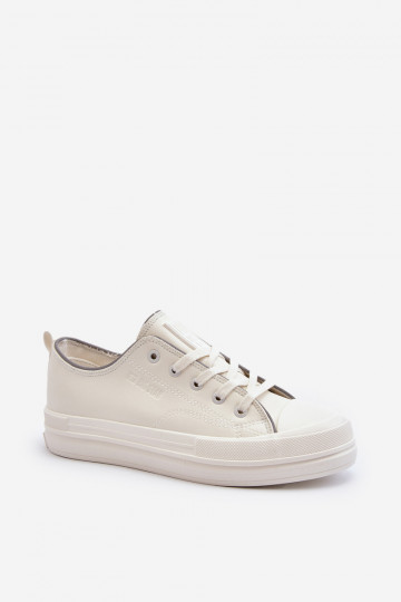 Dames schoenen van kunstleer Big Star NN274847 witte kleur 2