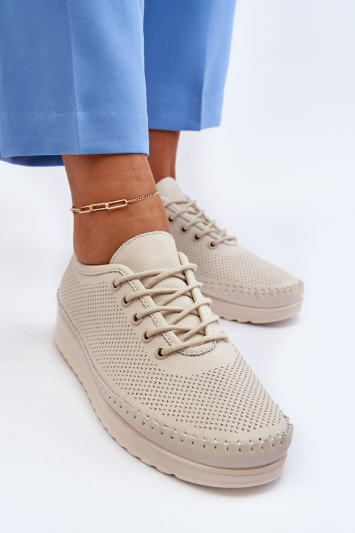 Sportschoenen Vrijetijdsschoenen beige kleur Lalnai Sportschoenen Vrijetijdsschoenen beige kleur Lalnai