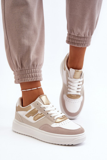 Sneakers model schoenen beige Regines