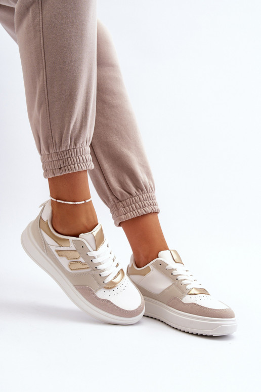 Sneakers model schoenen beige Regines