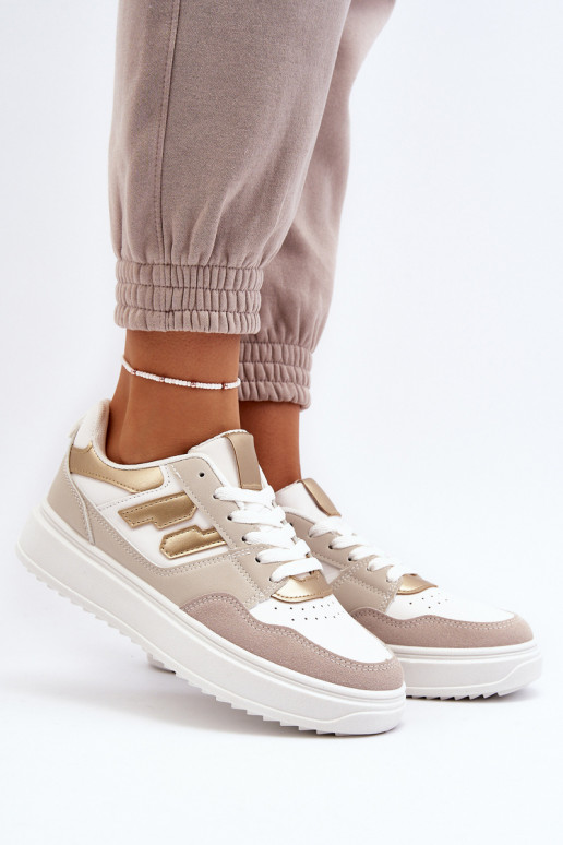 Sneakers model schoenen beige Regines