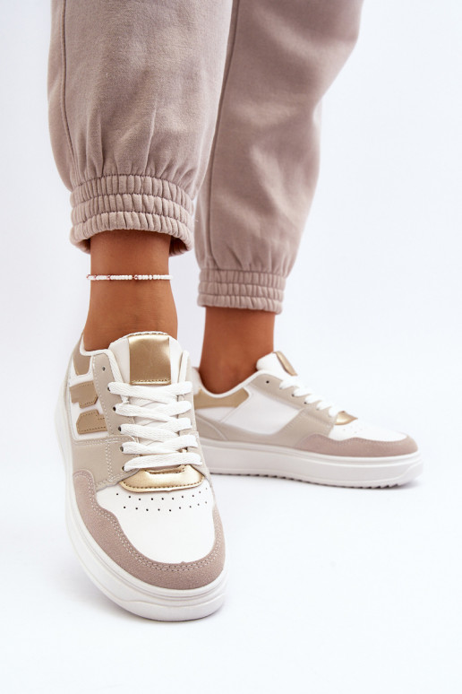 Sneakers model schoenen beige Regines