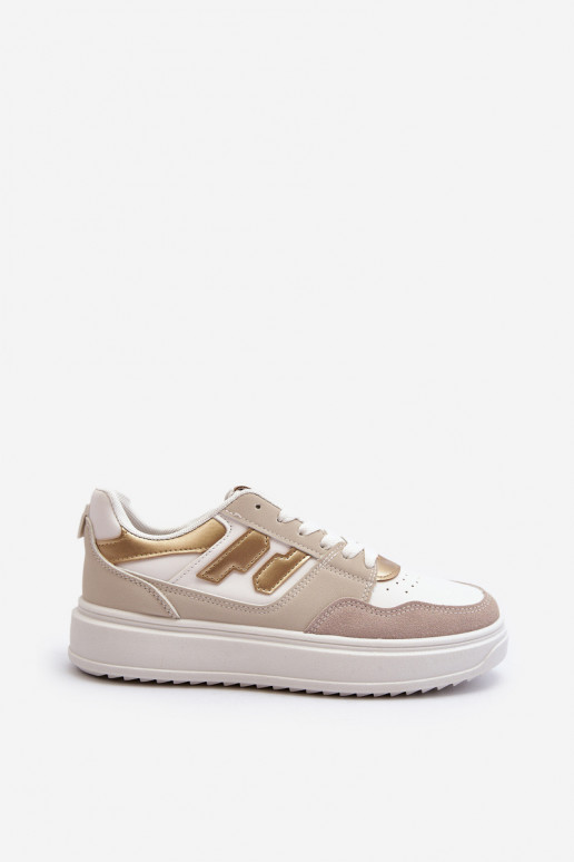 Sneakers model schoenen beige Regines