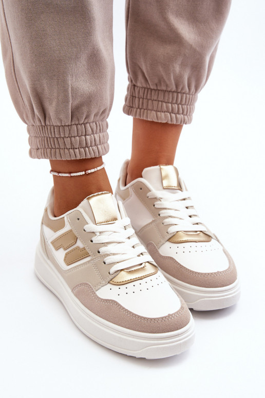 Sneakers model schoenen beige Regines