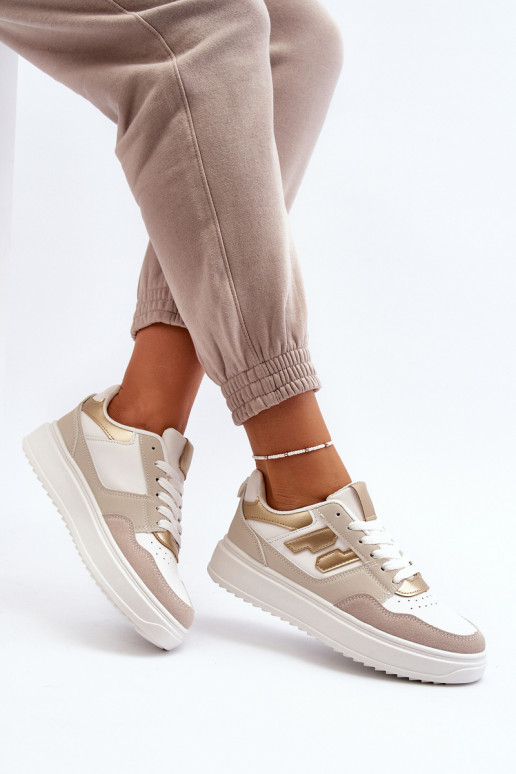 Sneakers model schoenen beige Regines