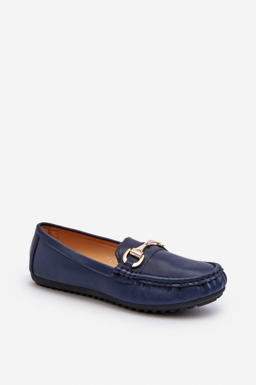 Klassiek model Mocassins Eko donkerblauw kleur Demese