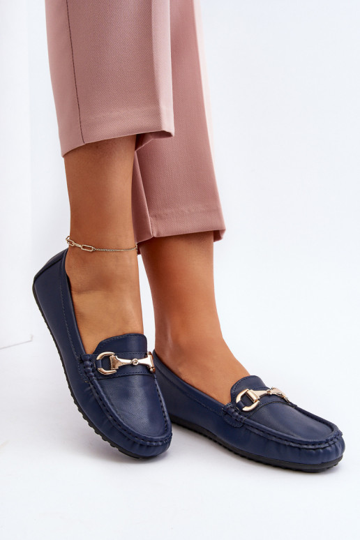 Klassiek model Mocassins Eko donkerblauw kleur Demese