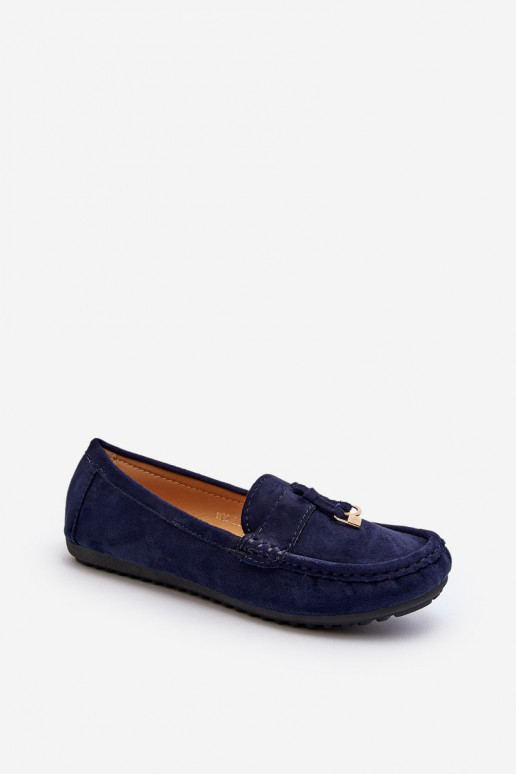 gemaakt van suède Klassiek model Mocassins donkerblauw kleur Ontala gemaakt van suède Klassiek model Mocassins donkerblauw kleur Ontala