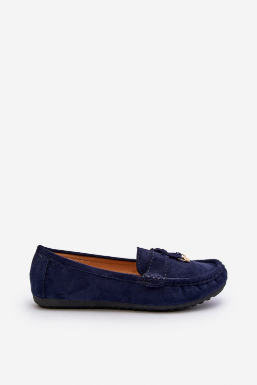 gemaakt van suède Klassiek model Mocassins donkerblauw kleur Ontala gemaakt van suède Klassiek model Mocassins donkerblauw kleur Ontala