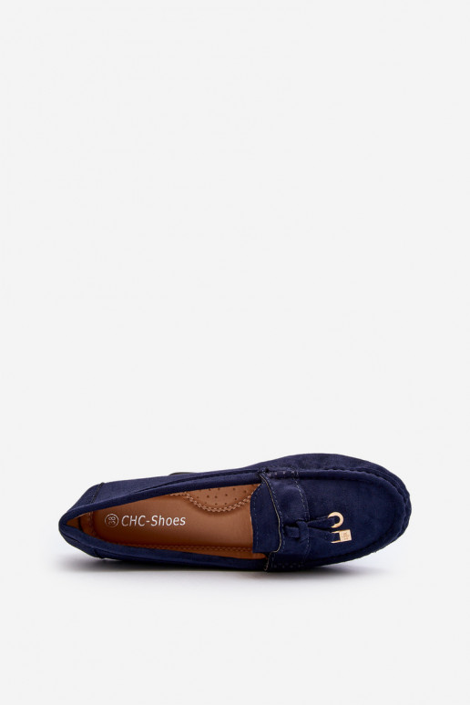 gemaakt van suède Klassiek model Mocassins donkerblauw kleur Ontala gemaakt van suède Klassiek model Mocassins donkerblauw kleur Ontala